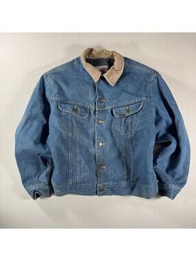Vintage Lee Storm Rider Blanket Lined Corduroy Collar Jacket